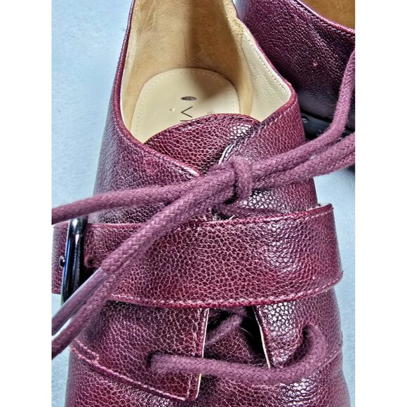 VTG Via Spiga Ladonna Bordeaux Stud Loafers 5M - Picture 12 of 16